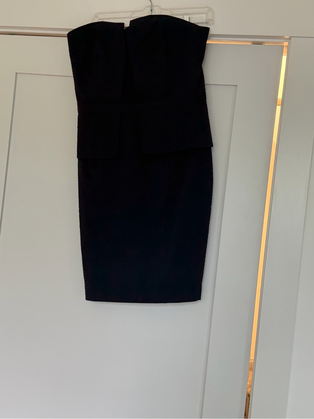 Banana Republic Strapless Black Peplum Sheath Dress